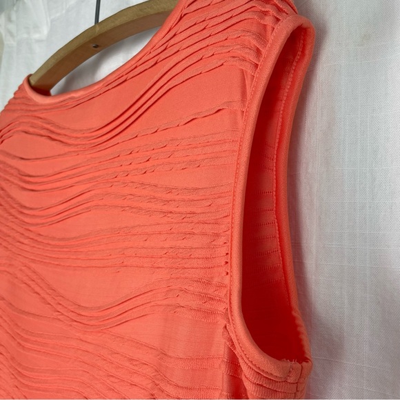 TANJAY Sleeveless Top Tank summer spring coral salmon waves vintage? - Picture 8 of 14
